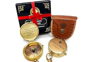 OAKIWAY God's Path Compass – Communion & Confirmation Gift for Teenage Boys | Baptism Religious Gifts for Men, Christian, Catholic, Graduation | Sentimental & Inspirational Present – Greeting Card Included