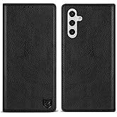 ZZXX for Samsung Galaxy S25 Wallet Case with [RFID Blocking] Card Slot Stand Strong Magnetic Leather Flip Fold Protective Phone Case for Samsung Galaxy S25 Case Wallet(Black-6.2 inch)