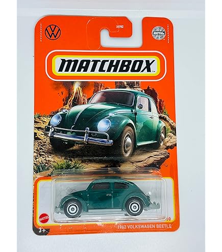Amazon.com: Matchbox 2022 - 1962 VOLKSWAGENs Beetle - Green - 93
