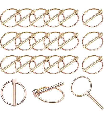 ECSiNG 15-Pack Folding Cotter Pins – 6 X 45 Mm Galvanized Steel D-Shape Locking Pins For Trailers, Tractors, Lawn Gear & More