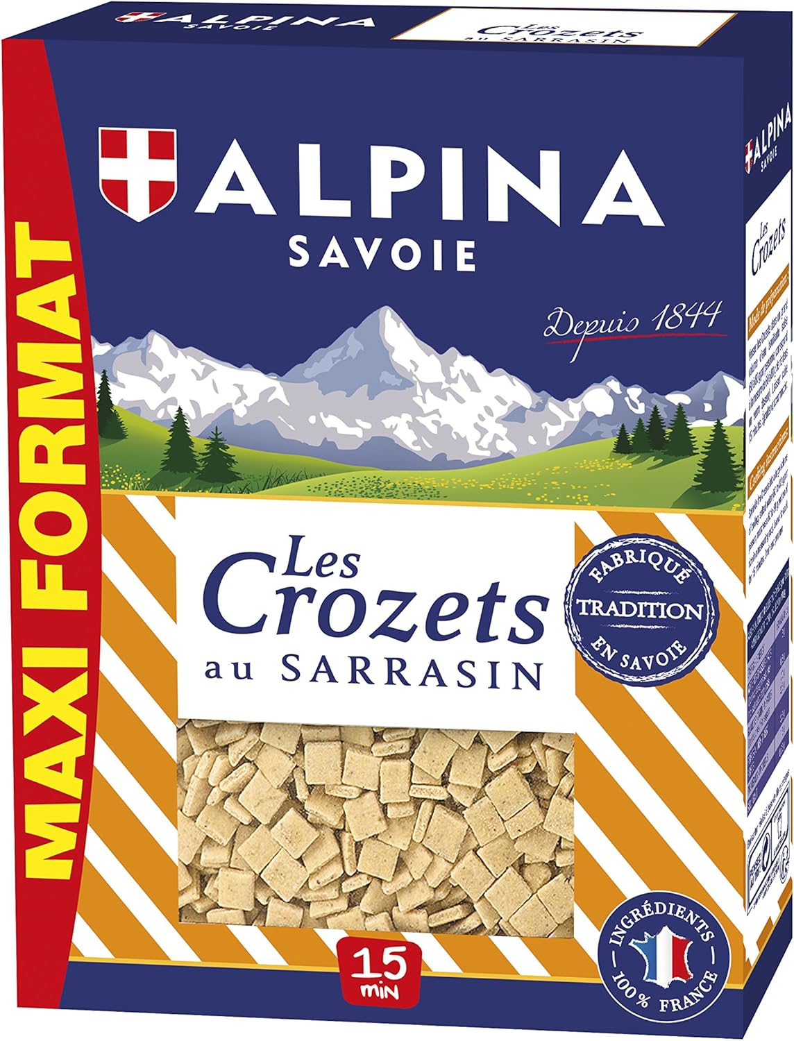 Alpina Savoie Crozets Au Sarrasin Maxi Format 600 G Amazon Fr Epicerie