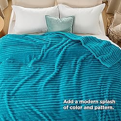 Bedsure Teal Full Blanket for Bed - GentleSoft Cozy