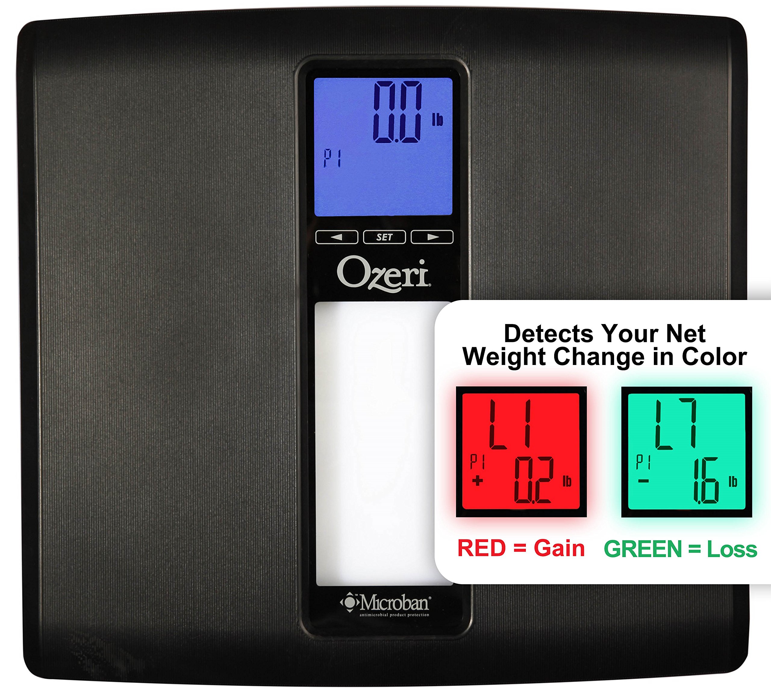 Ozeri ZB20 WeightMaster II 440 lbs Digital Bath Scale with BMI and Weight Change Detection, Black