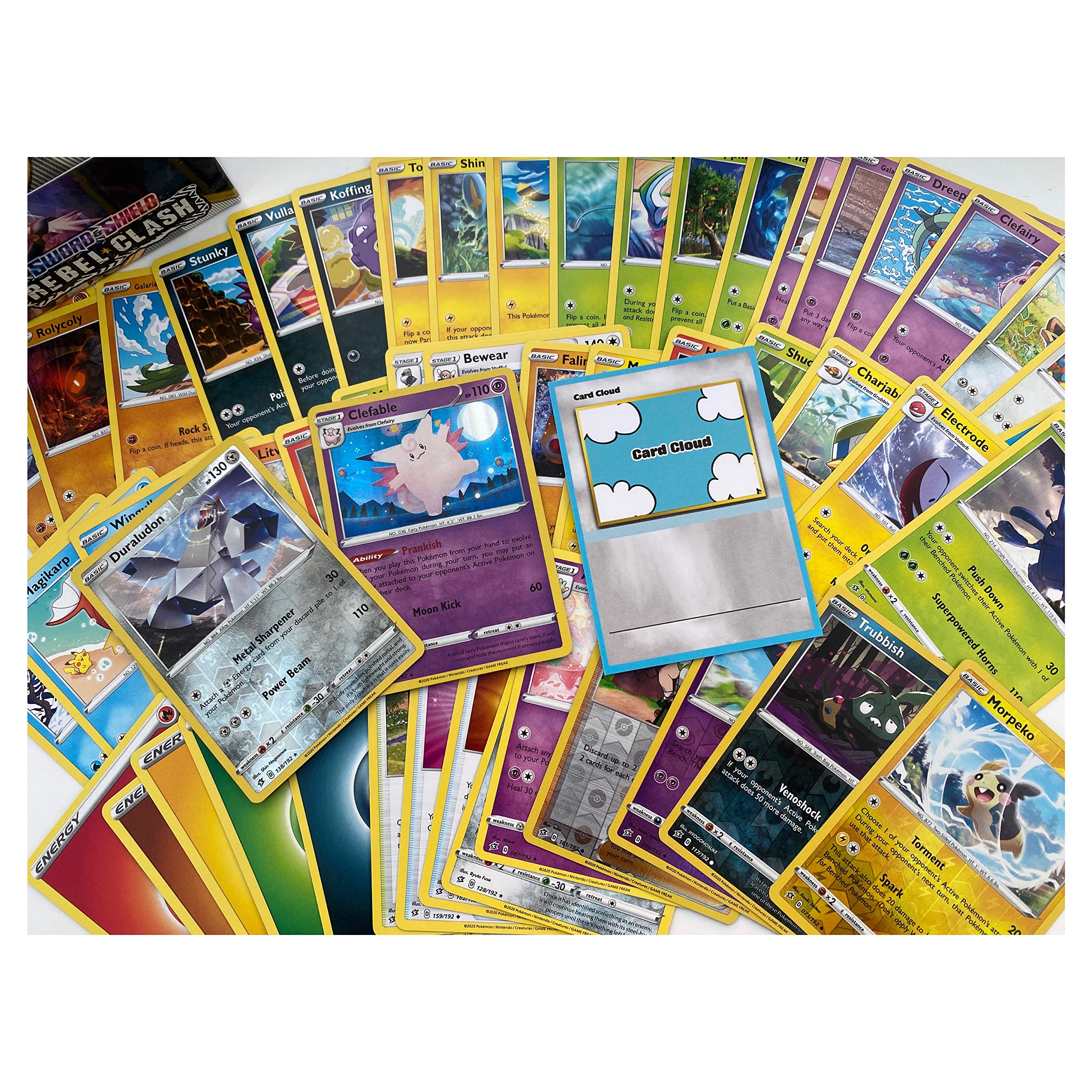 Card Cloud Sword And Shield Rebel Clash 50x Pokemon Cards | Desertcart  Brunei