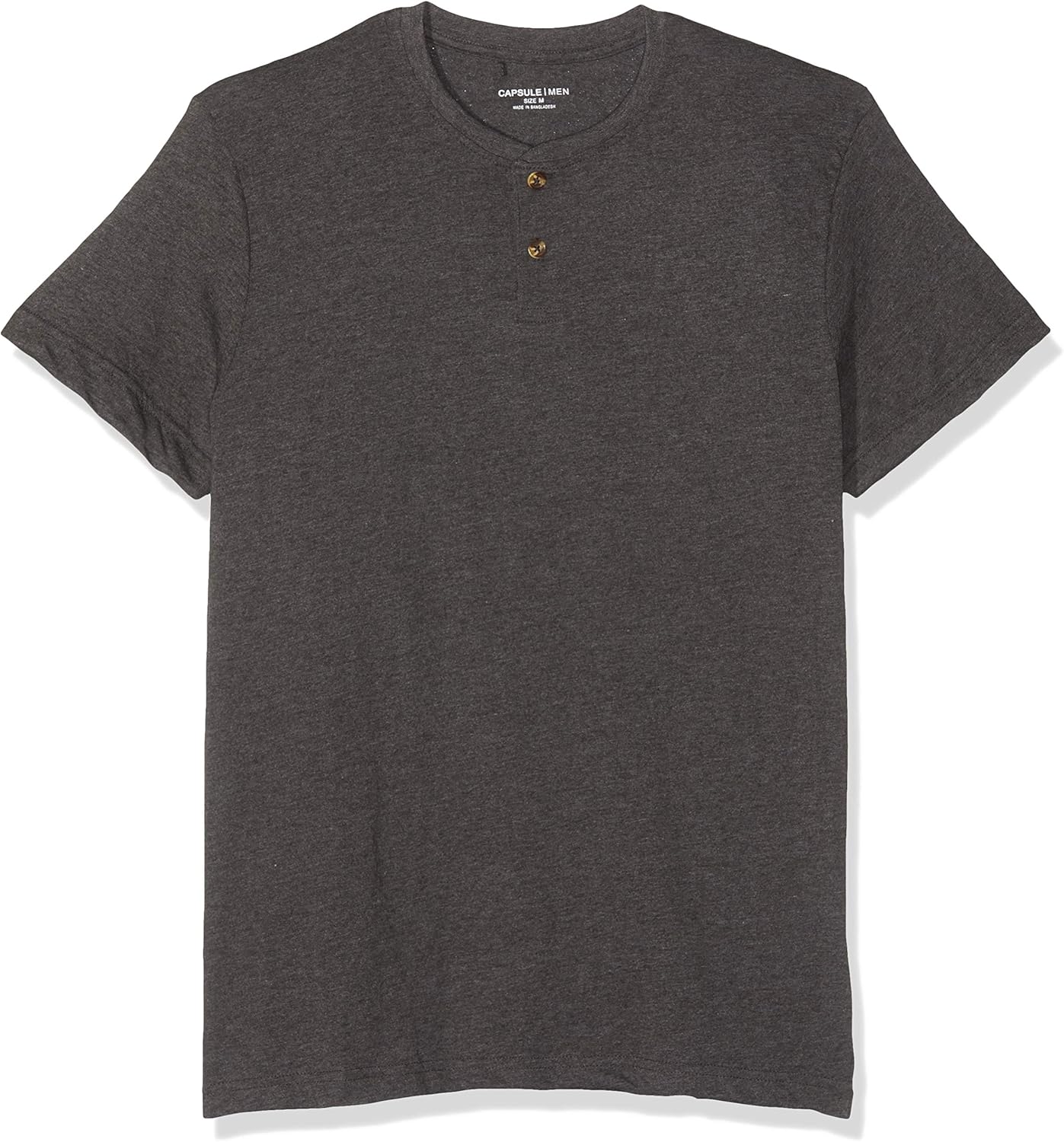 Jacamo Men's Short Sleeve Grandad TShirt Regular Length, Grey