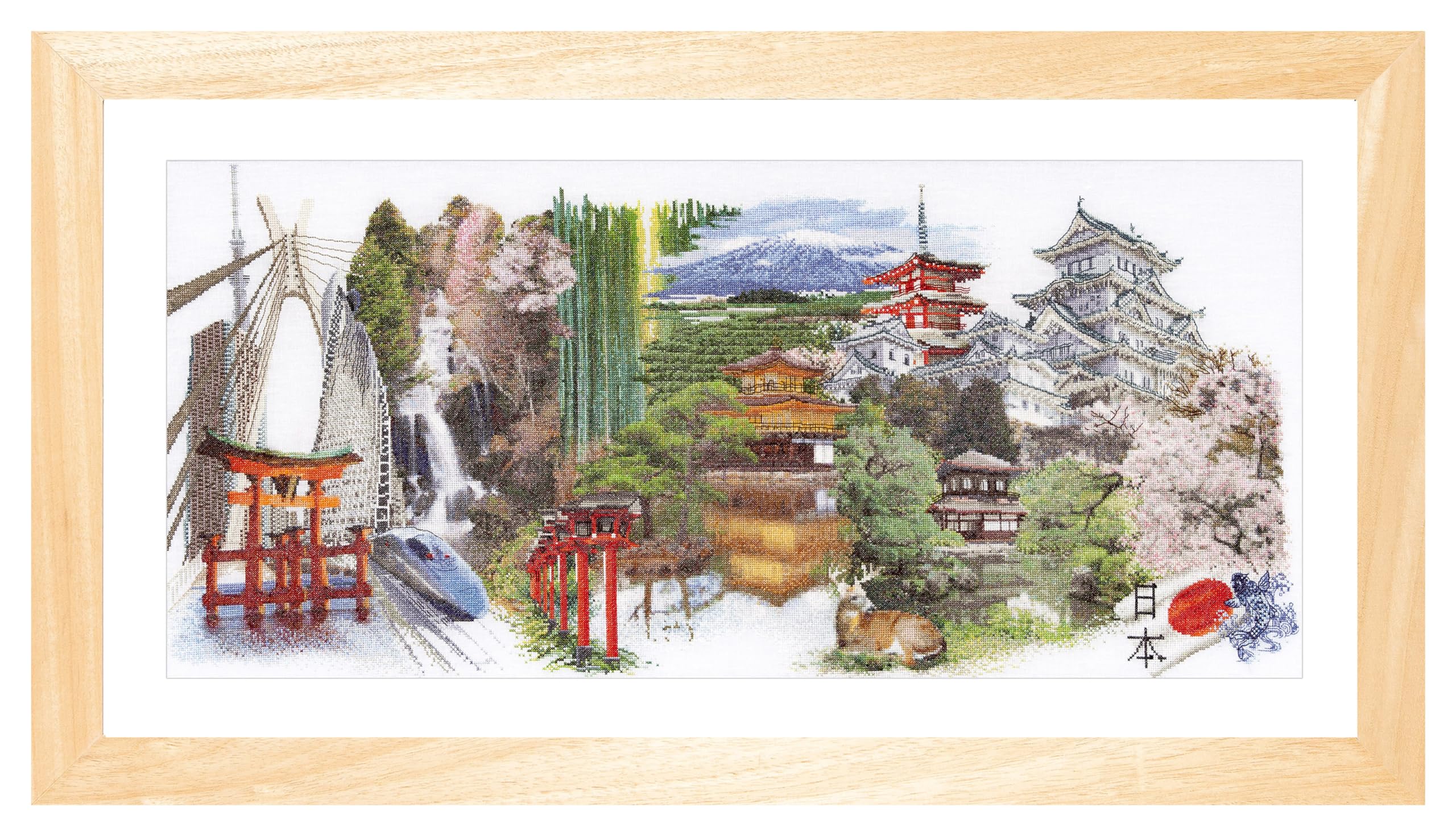 Thea Gouverneur Cross Stitch Kit, White, 79X35cm