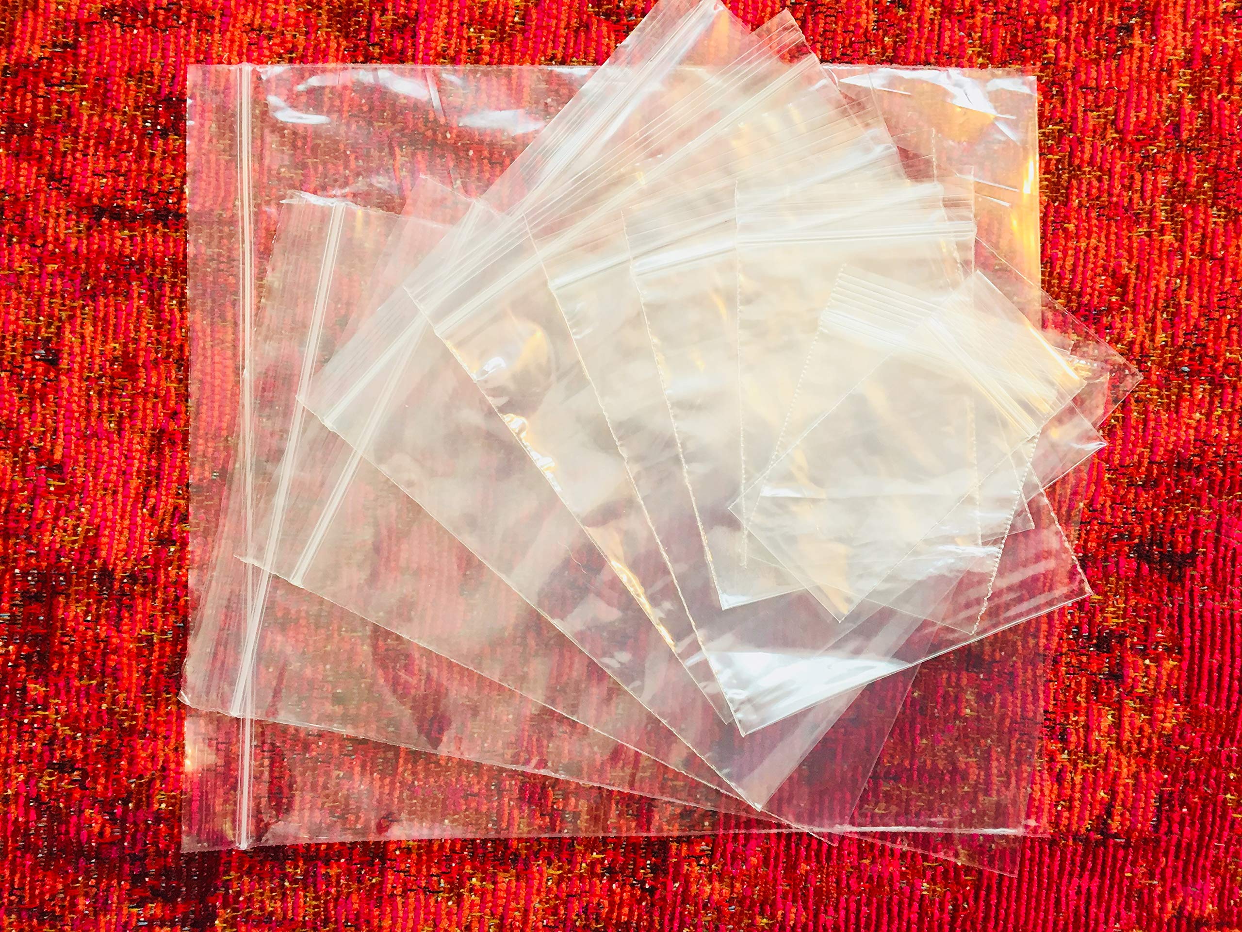 TP4U - 3.5'' x 4.5'' Grip Seal Bags Clear Plastic Polythene Resealable Reusable Pack of 2000 (2000)