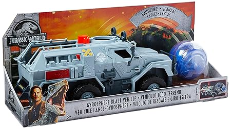 Mattel FMY86 - Jurassic World - Gyrosphere Blast Fahrzeug, Spielzeug Auto und Dinosaurier Spielzeug ab 4 Jahren