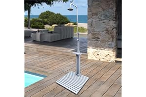 YAFF Outdoor Garden Pool Shower with Chassis Board, for Swimming Pool, Patio, Terrace, Garden,Wood-1237