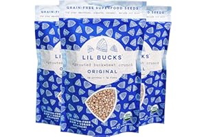Lil Bucks Paleo Cereal - Sprouted Buckwheat Groats, Gluten Free Granola (ORIGINAL, 3 Pack)