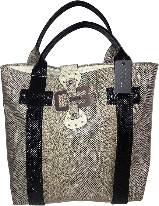 Guess G Logo Purse XL Hand Bag Shoulder Tote Taupe Multi Black Beige Western Shoes