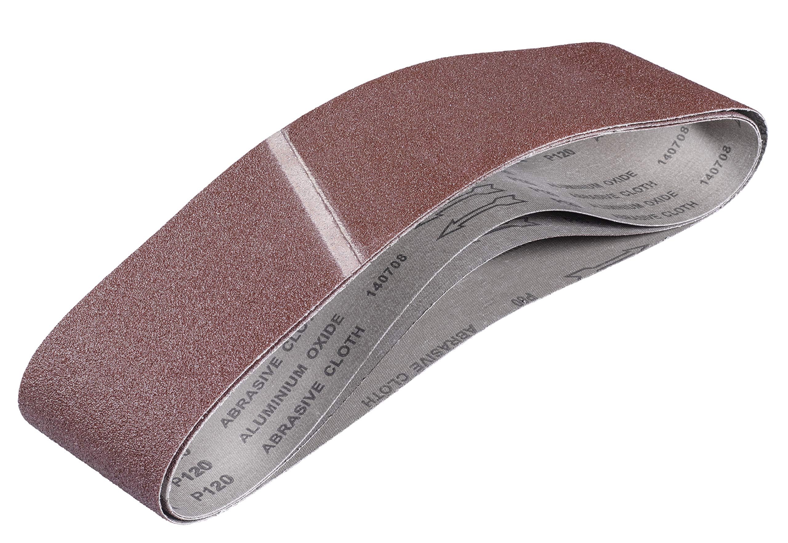 Original Einhell 3-Piece Sanding Belt Set (Belt Sander Accessories, 3X Sanding Belts for Standing Belt Disc Sanders, 100 x 914 mm, 1x P60, P80, P120)