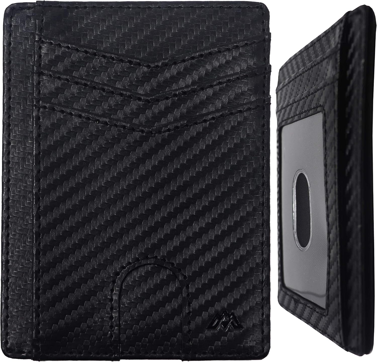 Minimalist Wallet for Men – RFID Blocking Card Wallet – Vegan Leather, Ultra Slim Credit Card Micro Wallets with Cash Money Pocket, ID Sleeve & Travel Pass Oyster Card Holder – Holds up to 9 Cards