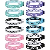 12PCS WWJD Bracelet Pack, Christian Gifts Adjustable Wristbands, WWJD Jesus Bracelets Bulk - What Would Jesus Do Bracelet for Women Men