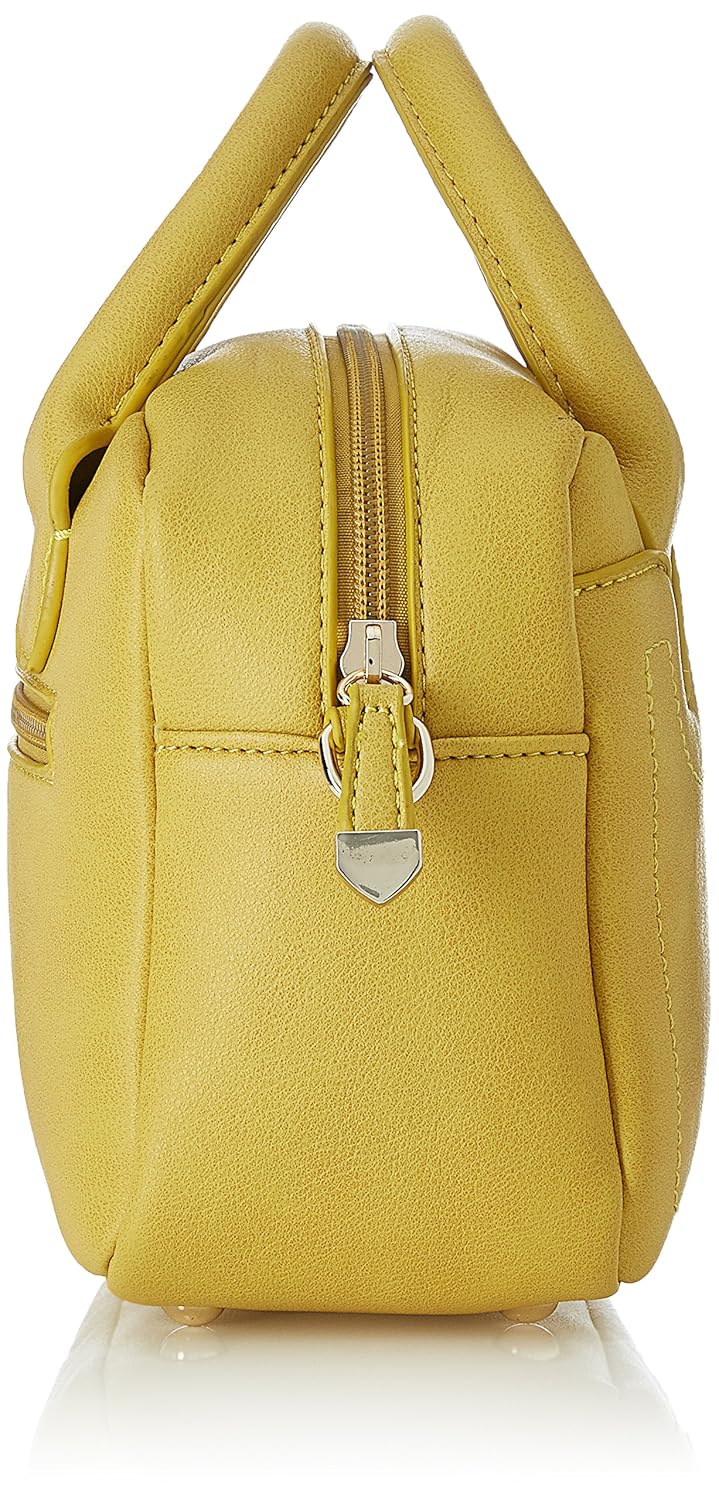 caprese kiara women's satchel (yellow)