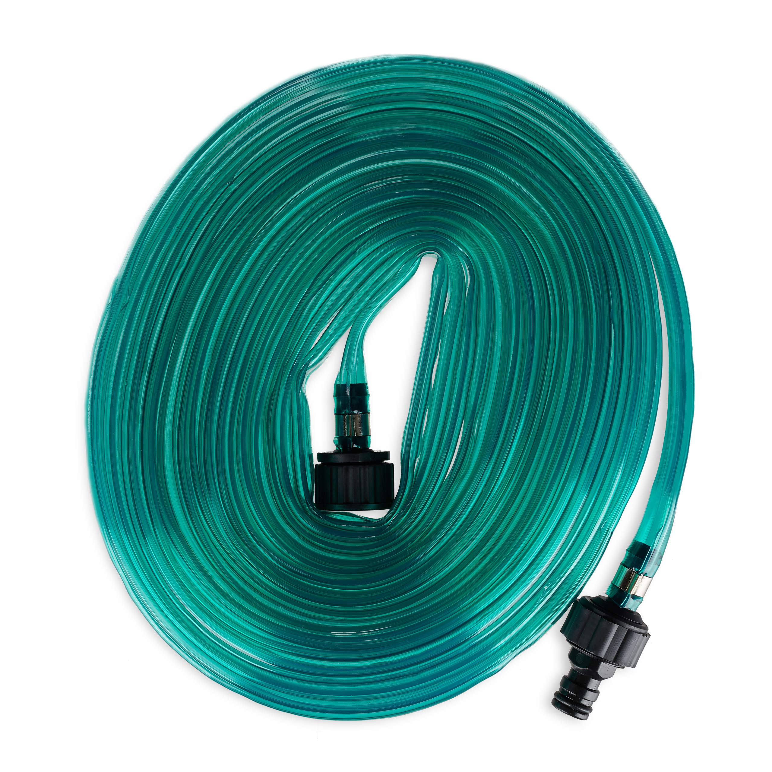 Relaxdays Irrigation Hose, Flat Watering Hose, For Garden, With Holes For Sprinkling, Ready To Fit, 8.2 Meter, Green