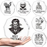 6PCS Black Halloween Costume Contest Scary Acrylic Trophy Awards for Adults | Best Costume Medals Prizes Trophies Gifts Party Decorations Supplies