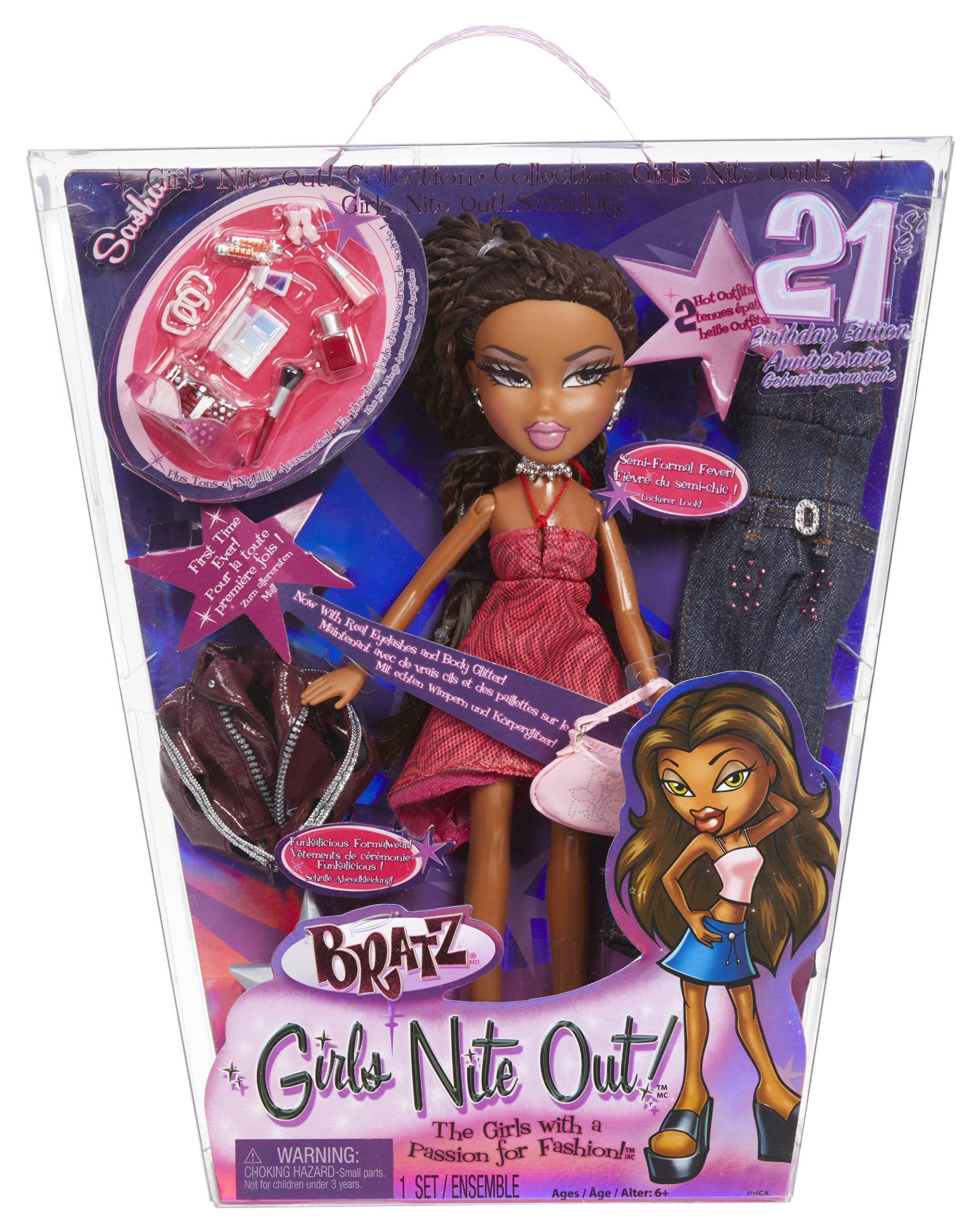 Bratz Girls Nite Out 21st Birthday Edition Muñeca de moda Sasha