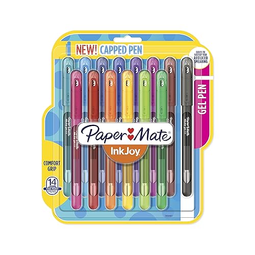 Paper Mate InkJoy Gel Pens Fine Point Capped, 14 Count