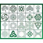 20PCS Celtic Knot Stencils, Traditional Irish Designs, 6 X 6 Inch Reusable Mylar Stencil for DIY Crafts and Decorations, Celtic Stencil for Painting On Wood, Fabric, Walls, and More