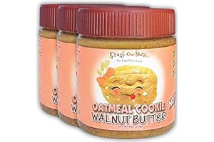 CRAZYGONUTS Crazy Go Nuts Walnut Butter - Oatmeal Cookie, 9 oz (3-Pack) - Healthy Snacks, Keto, Vegan, Low Carb, Gluten Free, Superfood - Natural, Non-GMO, ALA, Omega 3 Fatty Acids, Good Fats and Antioxidants