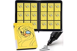 DRZERUI Trading Card Binder - Premium 9 Pocket Card Binder with Sleeves, Includes Mesh Pocket and Custom Tag Design for Card Collection (Model A)