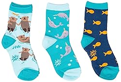 Sock It To Me Junior's Otter Narwal Fish Socks