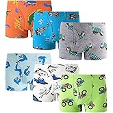 Finihen Boys Boxer Underwear Cotton Briefs Kids Toddler Boys Dinosaur Truck Panties.