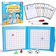 D-FantiX Magnetic Addition Multiplication Game Board, Math Games for Kids 8-12, Math Manipulatives for Elementary School, Mon