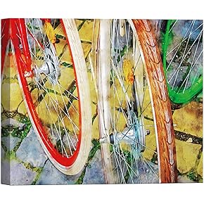 SIGNWIN Canvas Wall Art A Bike with Red...