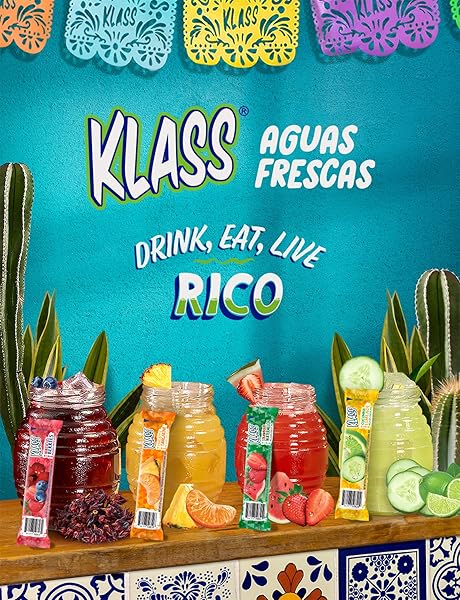 KLASS AGUAS FRESCAS | DRINK MIX STRAWBERRY WATERMELON | SUGAR FREE! (40 COUNT POWDER STICK PACKS)
