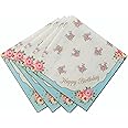 Talking Tables Tea Party Happy Birthday Floral Napkins | Truly Scrumptious | Also Great for Birthday Party, Baby Shower, Wedding and Anniversary | Paper, 20 Pack - TS3-NAPKIN-HB