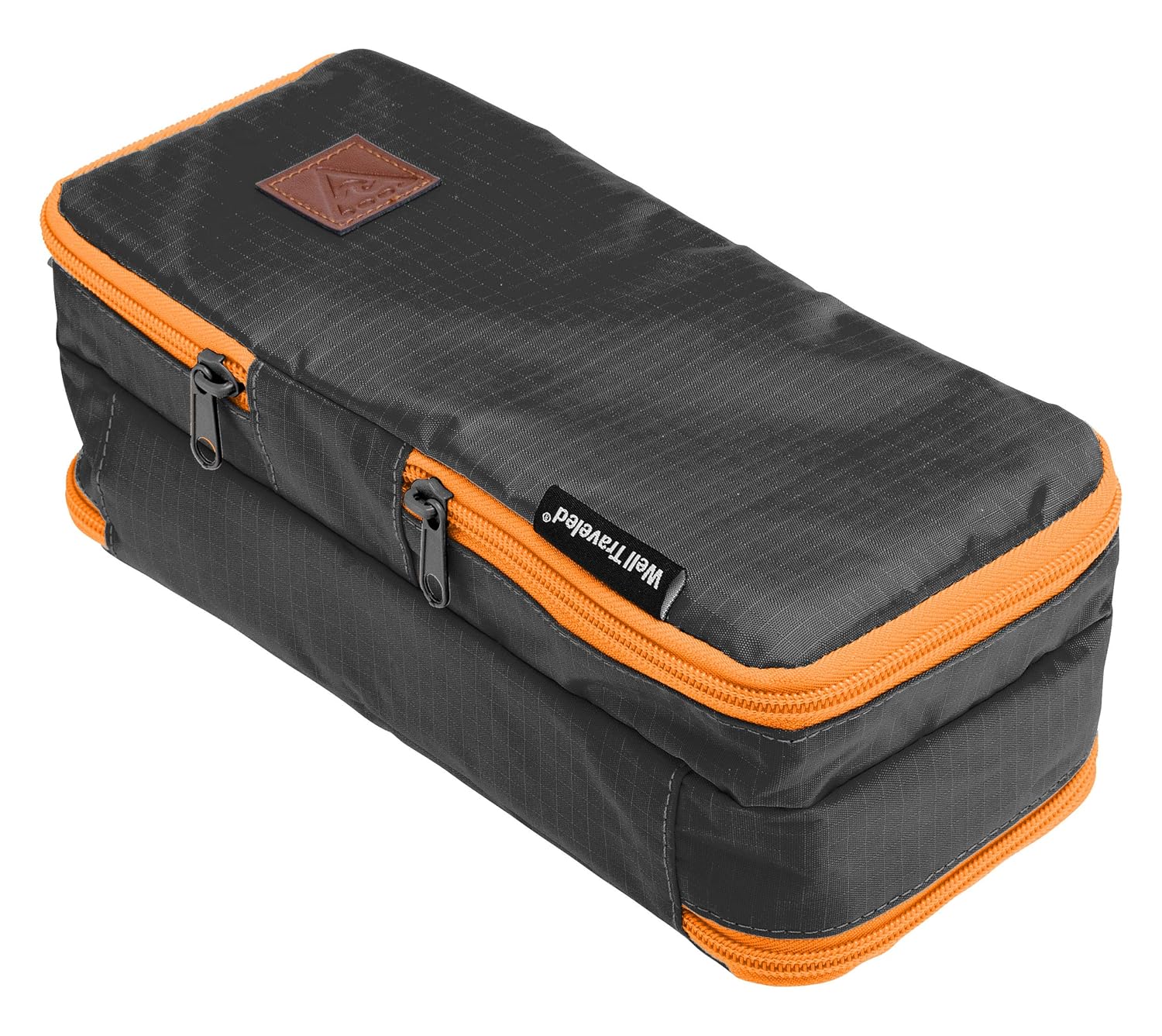Well Traveled Travel Toiletry Bag – for Makeup, Cosmetics, Shaving Kit, Hand Sanitizer, Disinfectant, Soap - Multicolor Organizer for Men, Women - Compact, 3 Compartments, Soft-Sided, 10x4.5x4 Inch