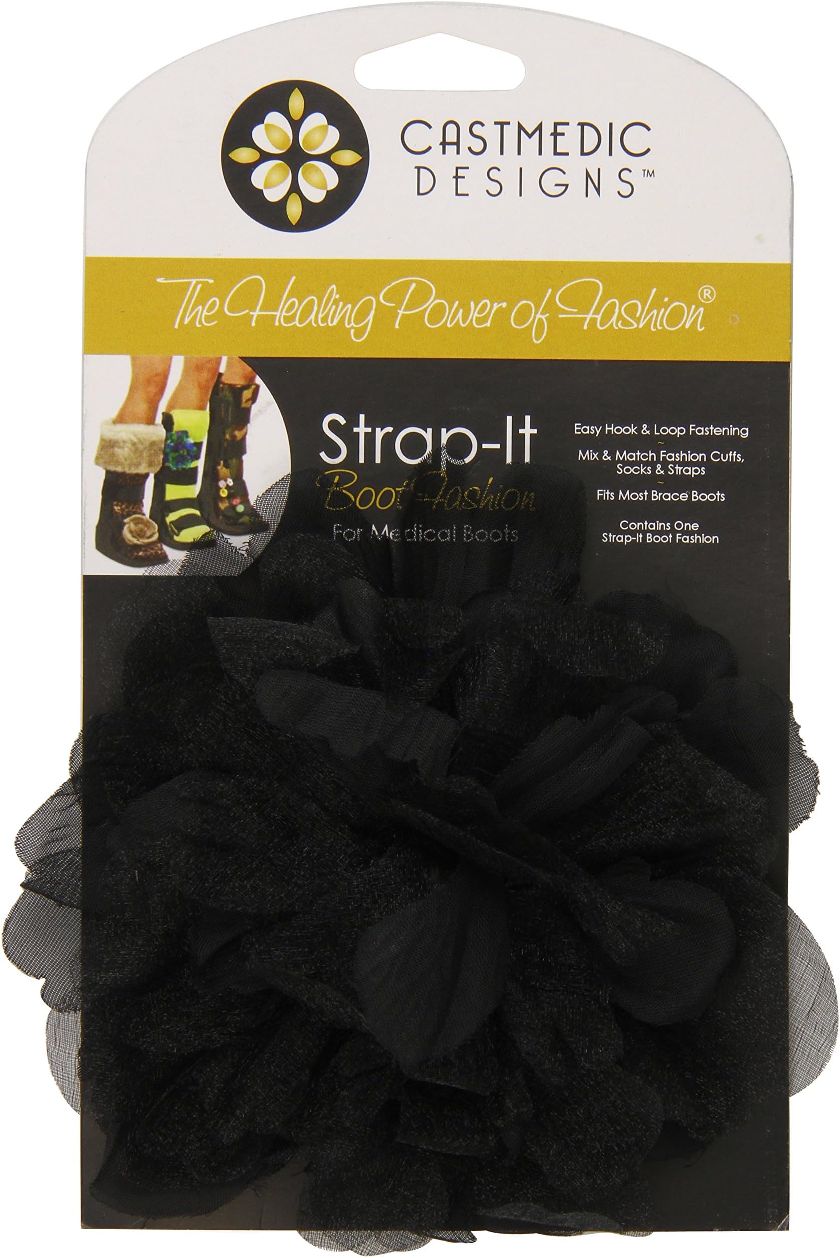 CastMedic Designs Strap-It Flower, Black