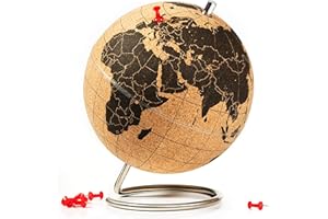 SUCK UK Mini Cork Globe - pinpoint your travels, adventures and memories