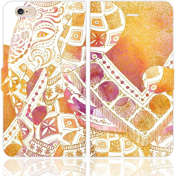 Amazon Co Jp Iphone6s Iphone6 手帳型 ケース カバー Elephant ホワイト Noa デザイナーズ エスニック アジアン ゾウ 象 アニマル ゾウ柄 象柄 ぞうさん イラスト 家電 カメラ