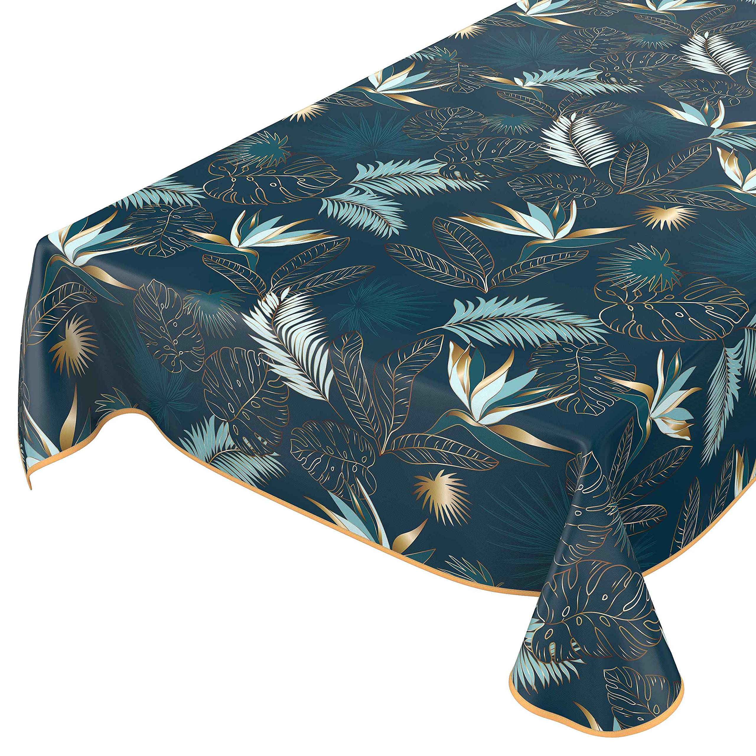 ANRO Oilcloth Washable Tablecloth Marble Grey