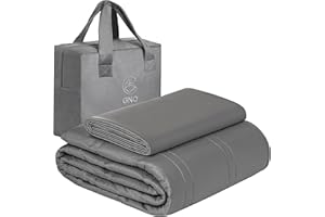 GNO SOLUTIONS GNO Adult Weighted Blanket & Removable Bamboo Cover - (25 Lbs -80''x87'' King Size) - 100% Oeko Tex Certified Cooling Cotton & Glass Beads- Organic Heavy Blanket For Individual Or Couples - Dark Grey