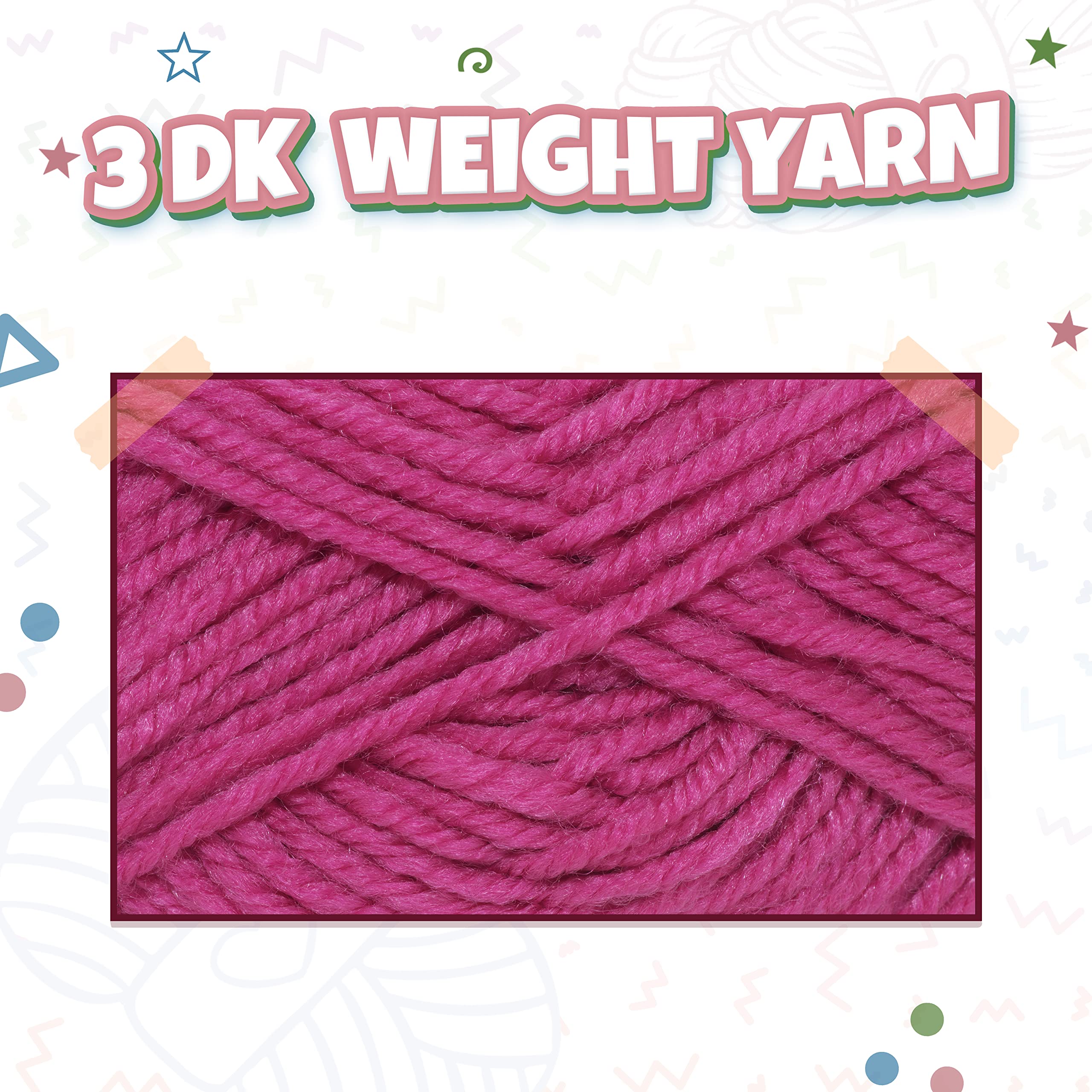 TYH Supplies 8 Acrylic Yarn Pack | 560 Yard Soft Yarn Medium Weight | Beginner Assorted Yarn Set | 8 Unique Colors 70 Yard Each Skein | Multipack for Amigurumi and Crafts