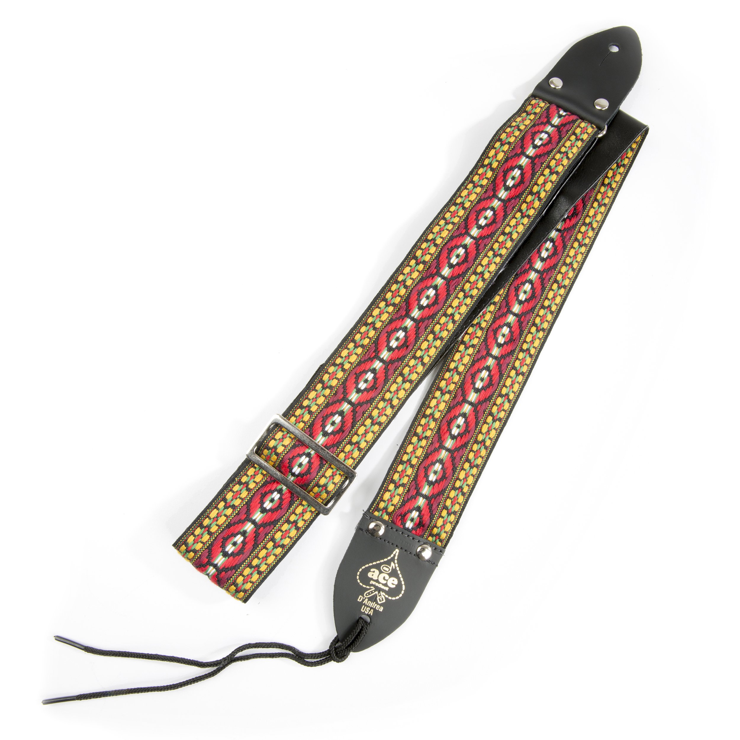 D'Andrea ACE X & O's Vintage Reissue Strap, Bohemian Red, Normal