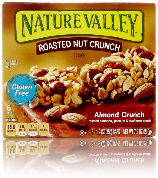Nature Valley roasted nut bar almond gf 7.2oz (016000444867)