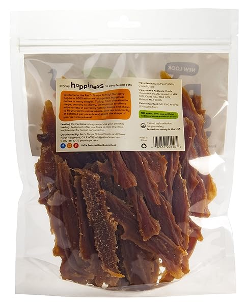 PET ‘N SHAPE DUCK BREAST JERKY DOG TREATS – 16 OUNCE
