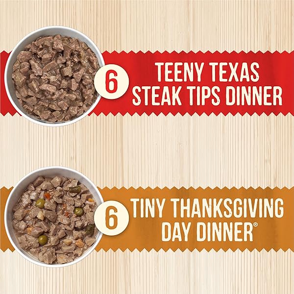 MERRICK LIL’ PLATES GRAIN FREE DINNER DUOS SOFT NATURAL WET SMALL DOG FOOD VARIETY PACK, BEEF AND TURKEY – (PACK OF 1) 2.6 LB. TUBS