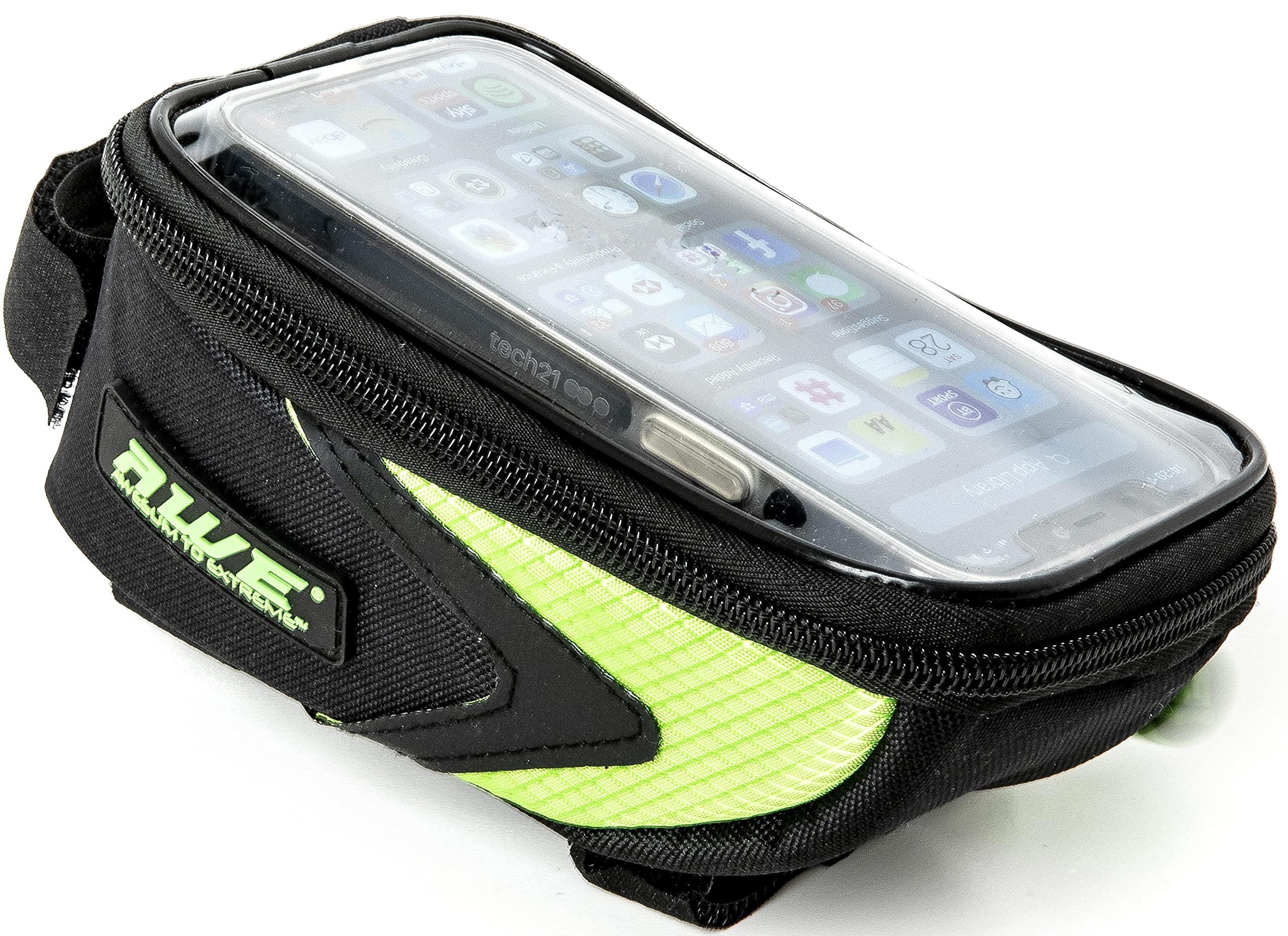 AWE® Top Tube Smartphone Touchscreen Case Bag Black/Green