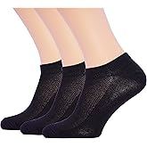 RONDO 3 Pack Unisex Ultra Thin Breathable Dry Fit Running Ankle Socks Low Cut for Mens and Womens Mesh Cotton Athletic Socks
