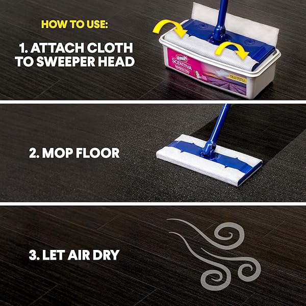 CLOROX DISINFECTING WIPES CLOROX SCENTIVA DISINFECTING WET MOPPING PAD REFILLS FOR FLOOR CLEANING, TUSCAN LAVENDER & JASMINE, 24 COUNT