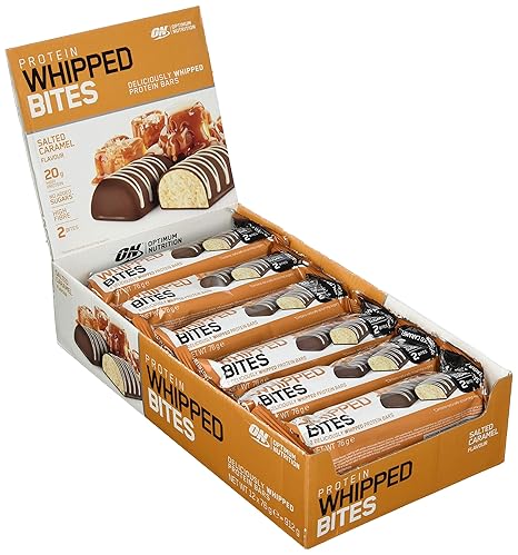 Optimum Nutrition Protein Whipped Bites Bars- EiweißRiegel (mit 20g Eiweiß (enthält Whey Isolate), ohne Zuckerzusatz) Salted 