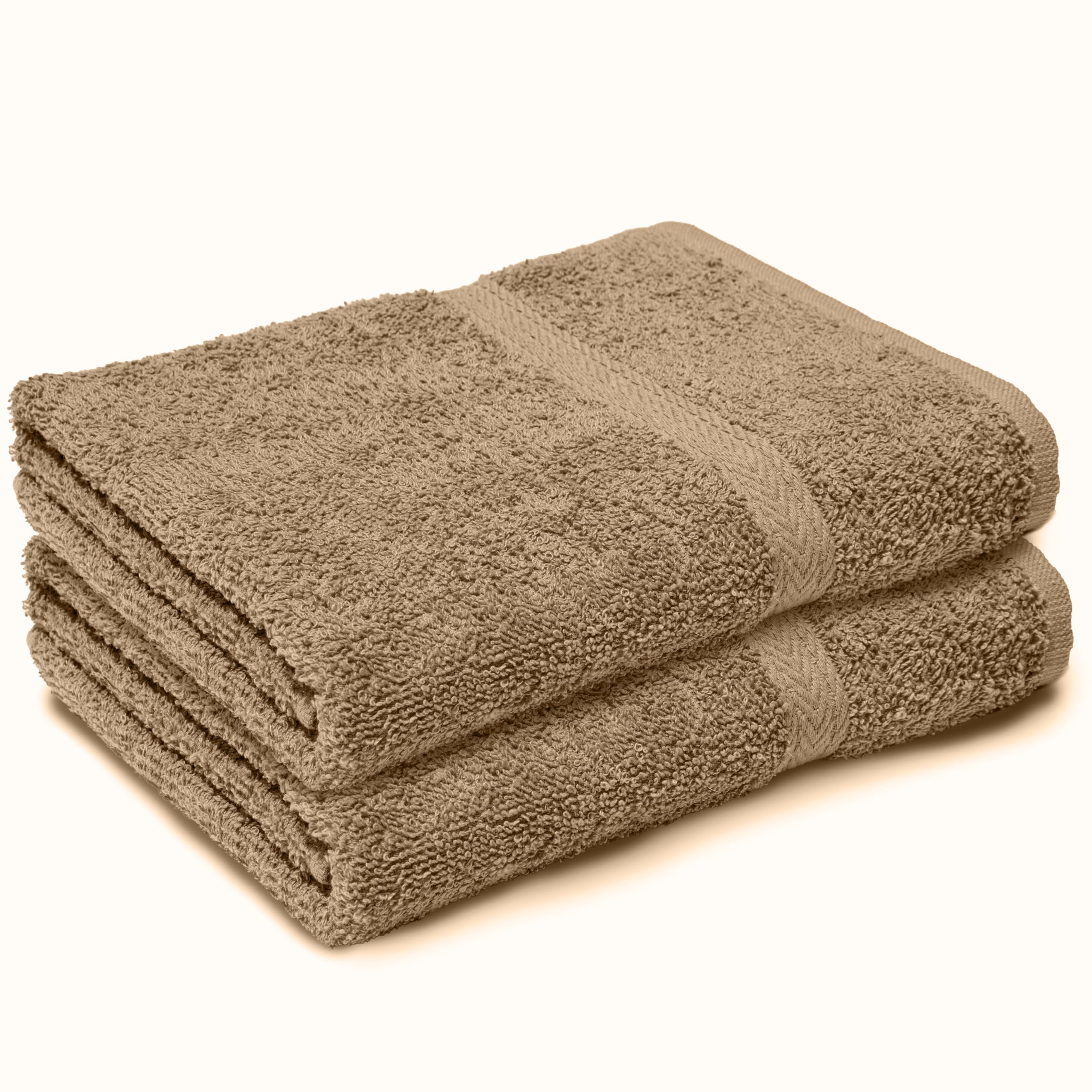 Makooz Large Bath Towels Set - 2 Pc Pack - Premium Style 100% Egyptian Cotton 500 GSM - Highly Absorbent - Quick Dry - Super Soft Feel Bathroom Linen for Home, Hotel, Spa & Daily Use (Latte 70x120CM)