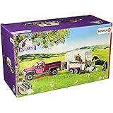 Schleich North America Pick Up with Horse Trailer Playset