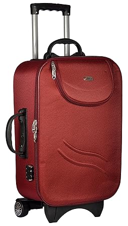 TREKKER Polyester 62 Cms Red Soft Sided Suitcases & Trolley Bags
